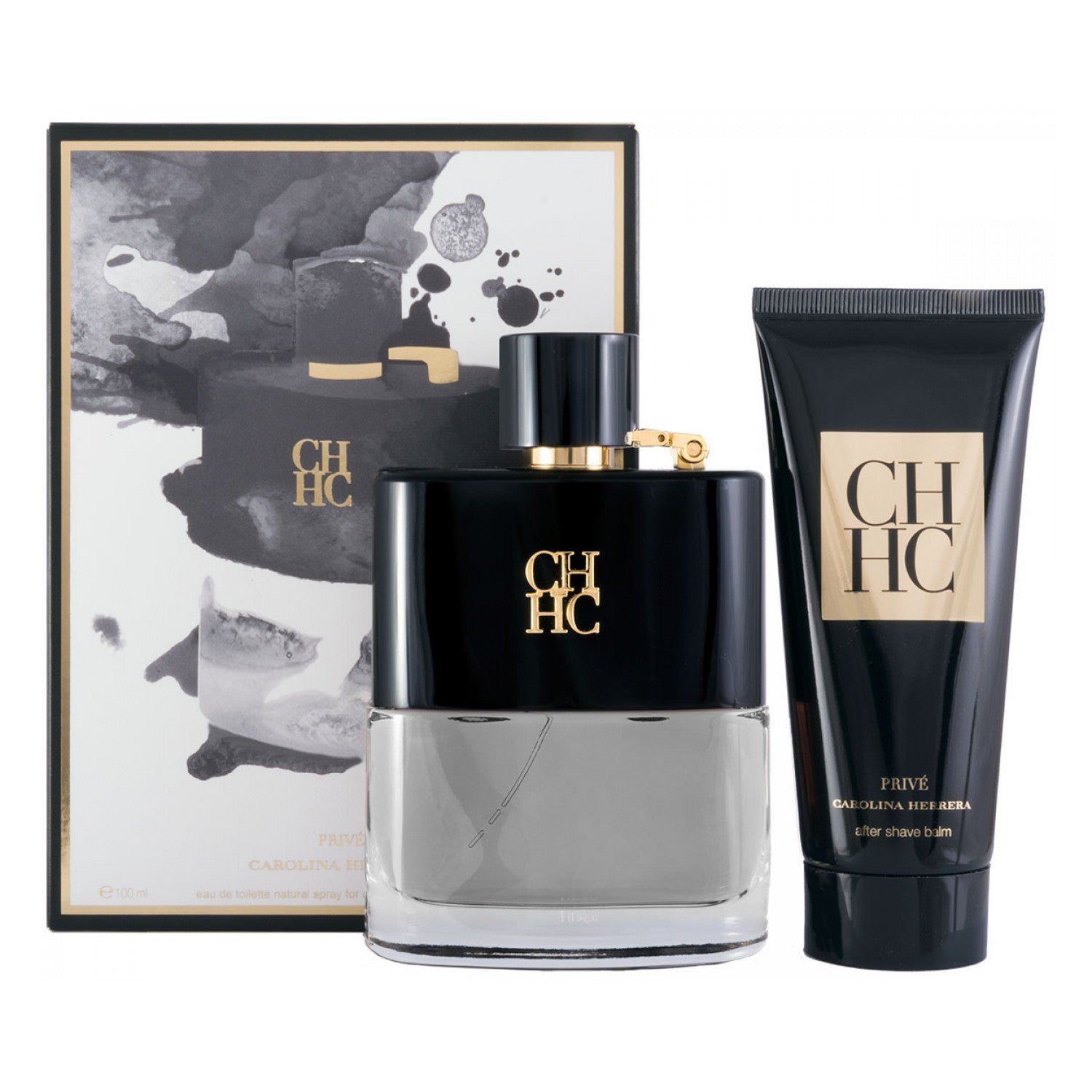 Carolina Herrera CH Men Prive EDT Geschenkset EDT 100 ml + 100 ml Aftershave Balm