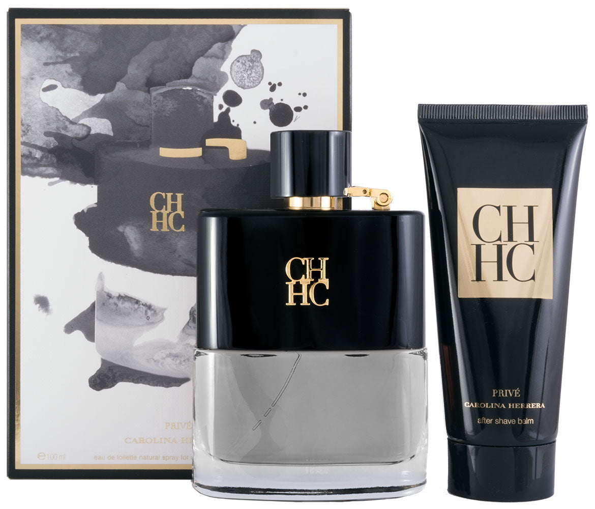 Carolina Herrera CH Men Prive EDT Geschenkset EDT 100 ml + 100 ml Aftershave Balm
