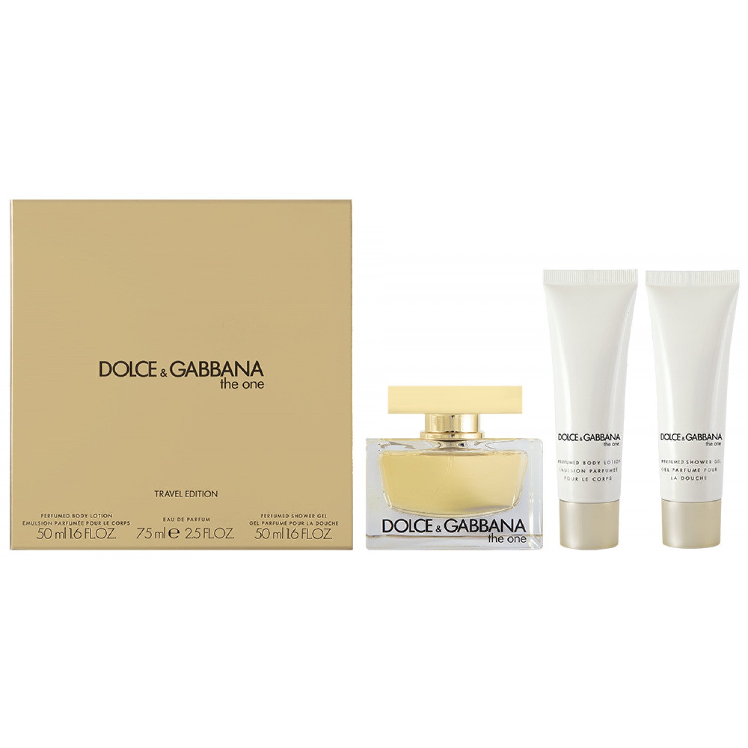 Dolce & Gabbana The One Eau de Parfum Set 75 ml + 50 ml Körperlotion + 50 ml Duschgel