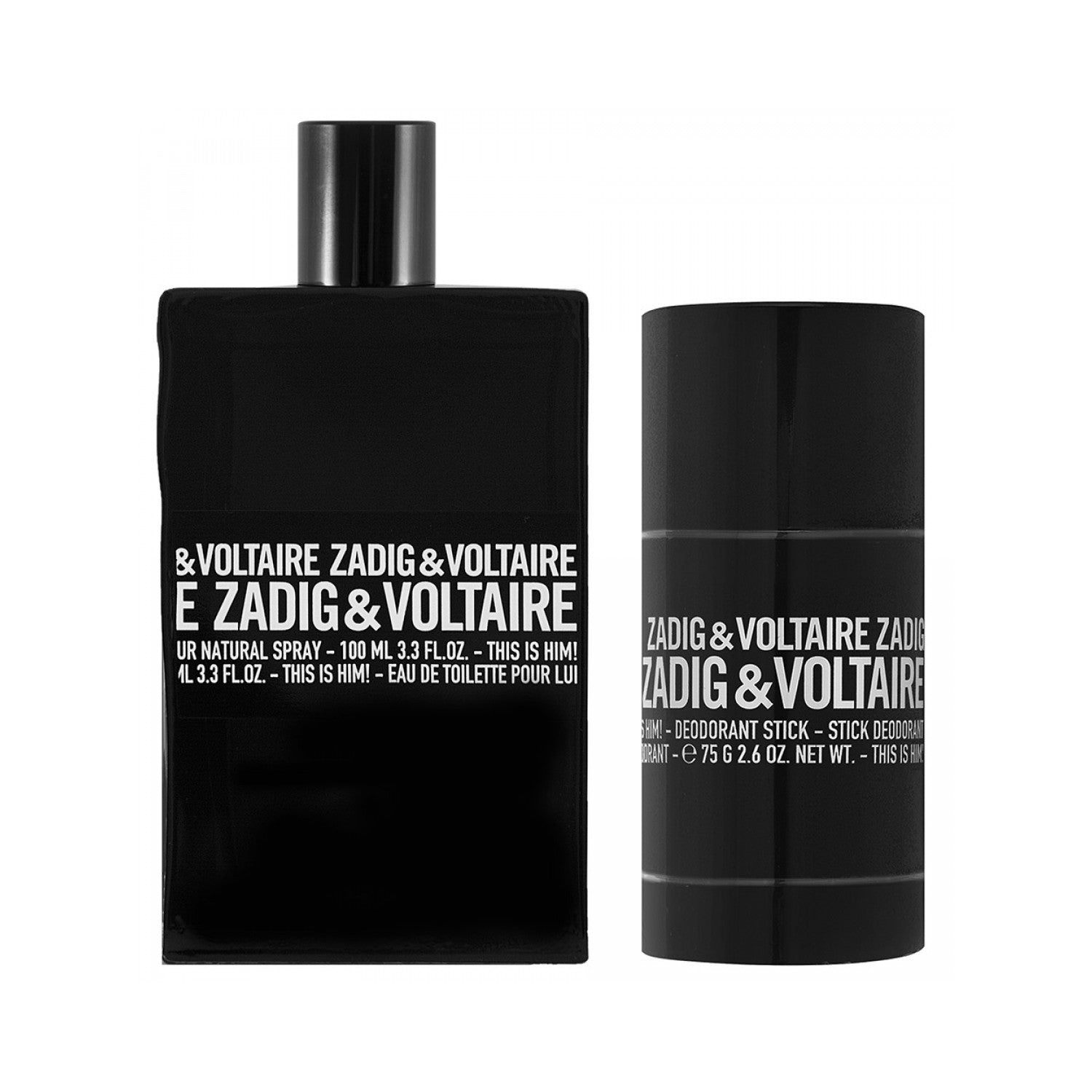Zadig & Voltaire This is Him! Eau de Toilette  Set 100 ml + 75 ml Deodorant Stick