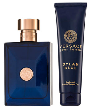 Versace Dylan Blue Pour Homme Eau de Toilette Set 100 ml + 150 ml Duschgel + 5 ml