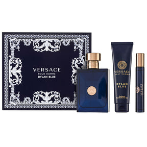 Versace Dylan Blue Pour Homme Eau de Toilette Set 100 ml + 10 ml + 150 Duschgel