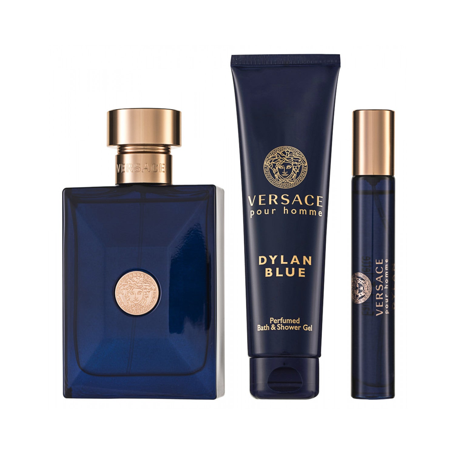 Versace Dylan Blue Pour Homme Eau de Toilette Set 100 ml + 10 ml + 150 Duschgel