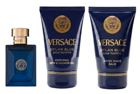Versace Dylan Blue Pour Homme Eau de Toilette Set 5 ml + 25 ml Duschgel + 25 ml Aftershave Balm