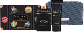 Bvlgari Man In Black EDP Geschenkset  EDP 100 ml + 100 ml Aftershave Balm + Tasche
