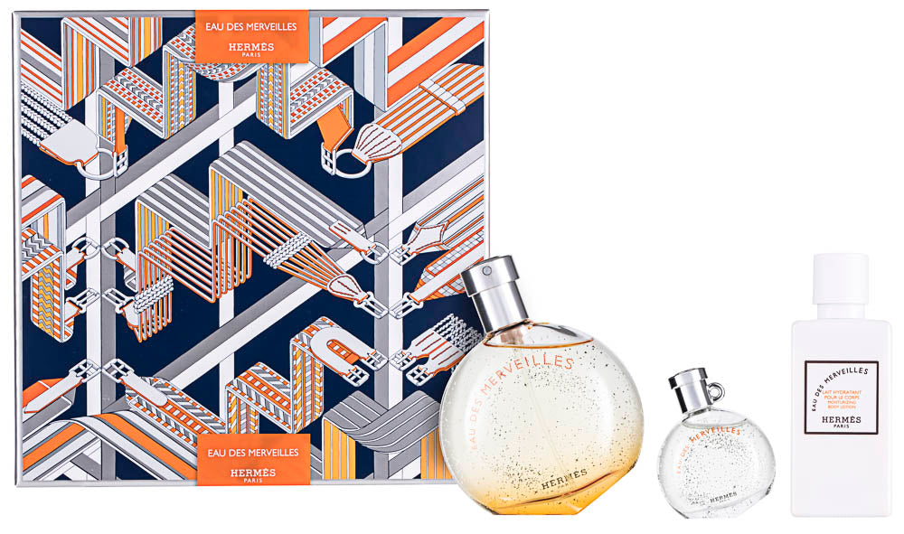 Hermès Eau Des Merveilles Eau de Toilette Set 50 ml + 7.5 ml + 40 ml Körperlotion