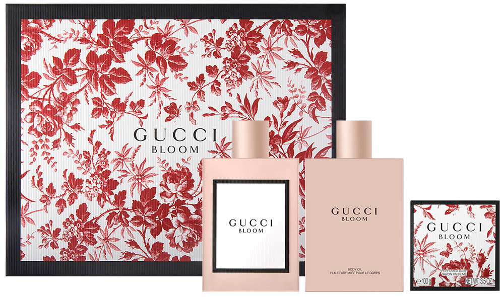 Gucci Gucci Bloom EDP Geschenkset EDP 100 ml + 100 ml Körperöl + Seife