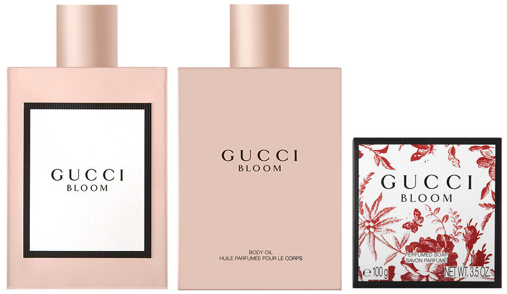 Gucci Gucci Bloom Eau de Parfum Set 100 ml + 100 ml Körperöl + Seife