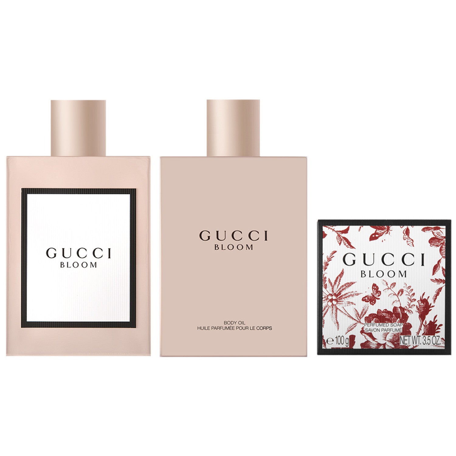 Gucci Gucci Bloom Eau de Parfum Set 100 ml + 100 ml Körperöl + Seife