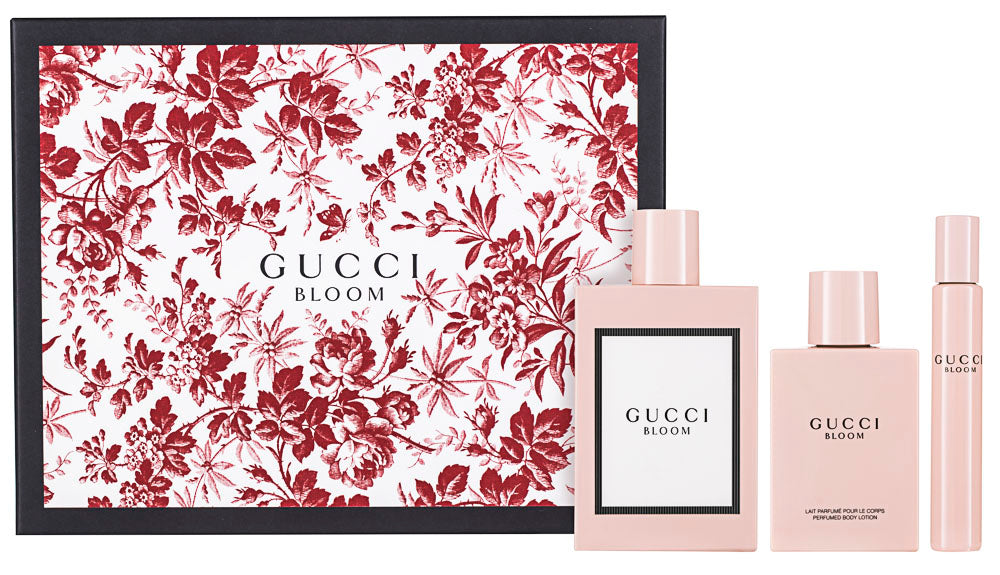 Gucci Gucci Bloom Eau de Parfum Set 100 ml + 100 ml Körperlotion + 7.4 ml Roller Ball