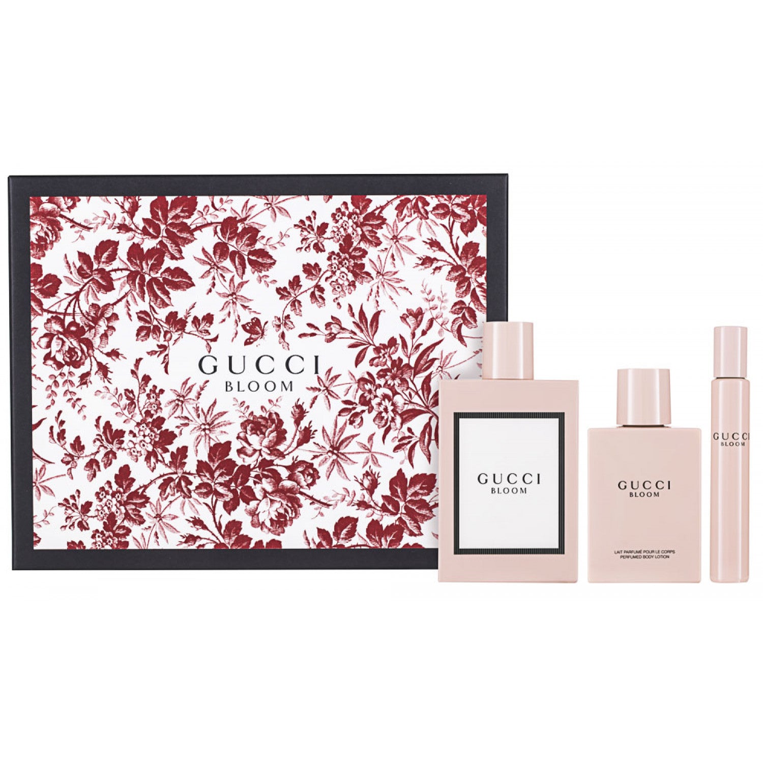 Gucci Gucci Bloom Eau de Parfum Set 100 ml + 100 ml Körperlotion + 7.4 ml Roller Ball