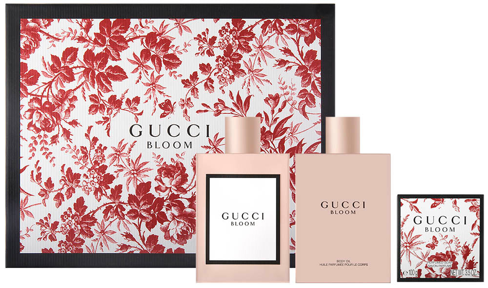 Gucci Gucci Bloom Eau de Parfum Set 100 ml + 100 ml Körperöl + Seife