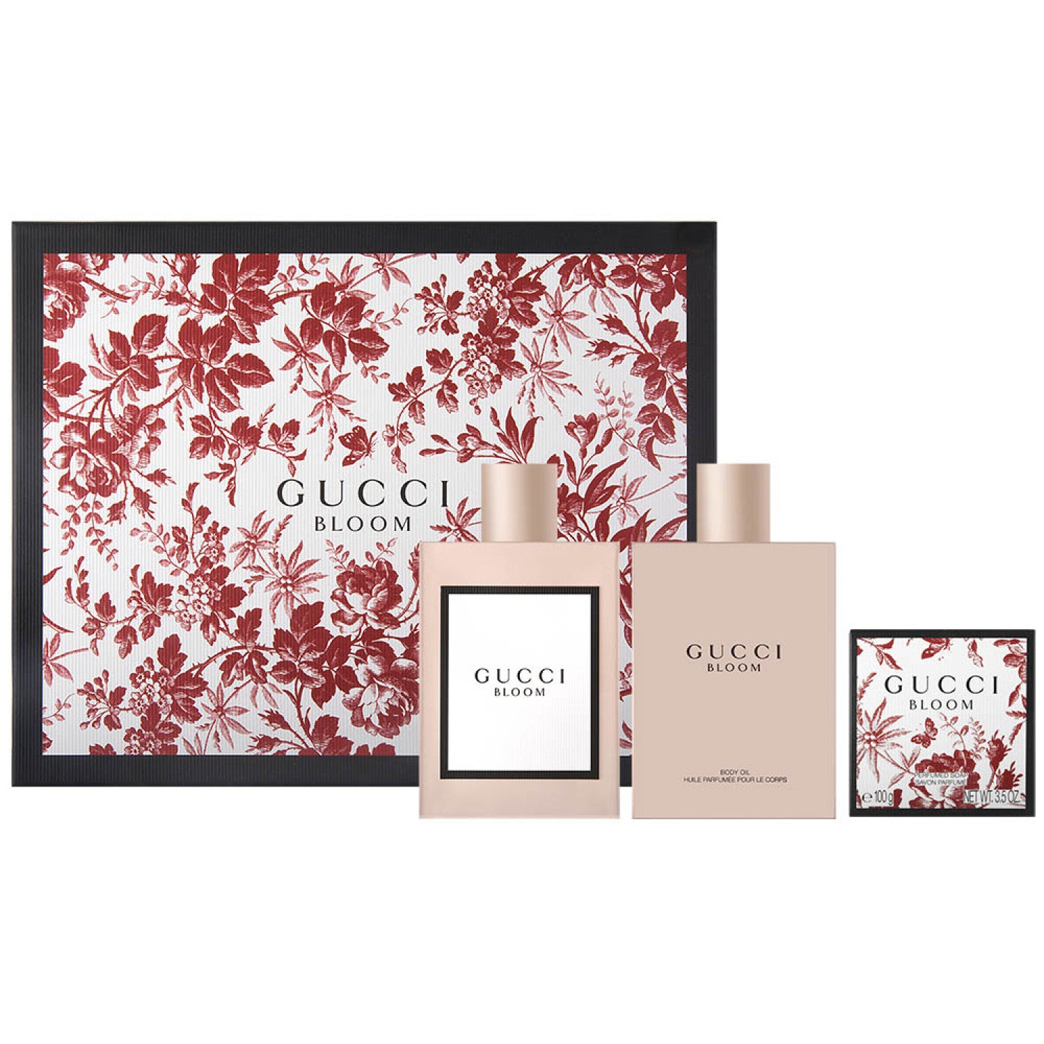 Gucci Gucci Bloom Eau de Parfum Set 100 ml + 100 ml Körperöl + Seife