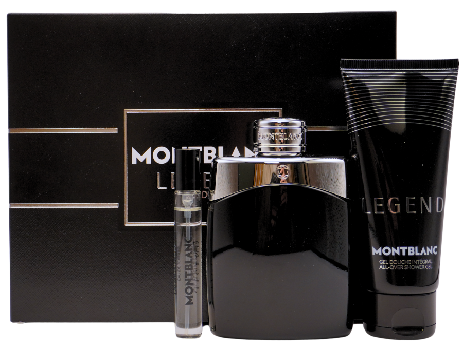 Montblanc Legend EDT Geschenkset EDT 100 ml + EDT 7.5 ml + 100 ml Duschgel