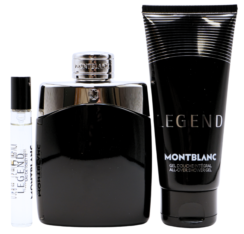 Montblanc Legend EDT Geschenkset EDT 100 ml + EDT 7.5 ml + 100 ml Duschgel