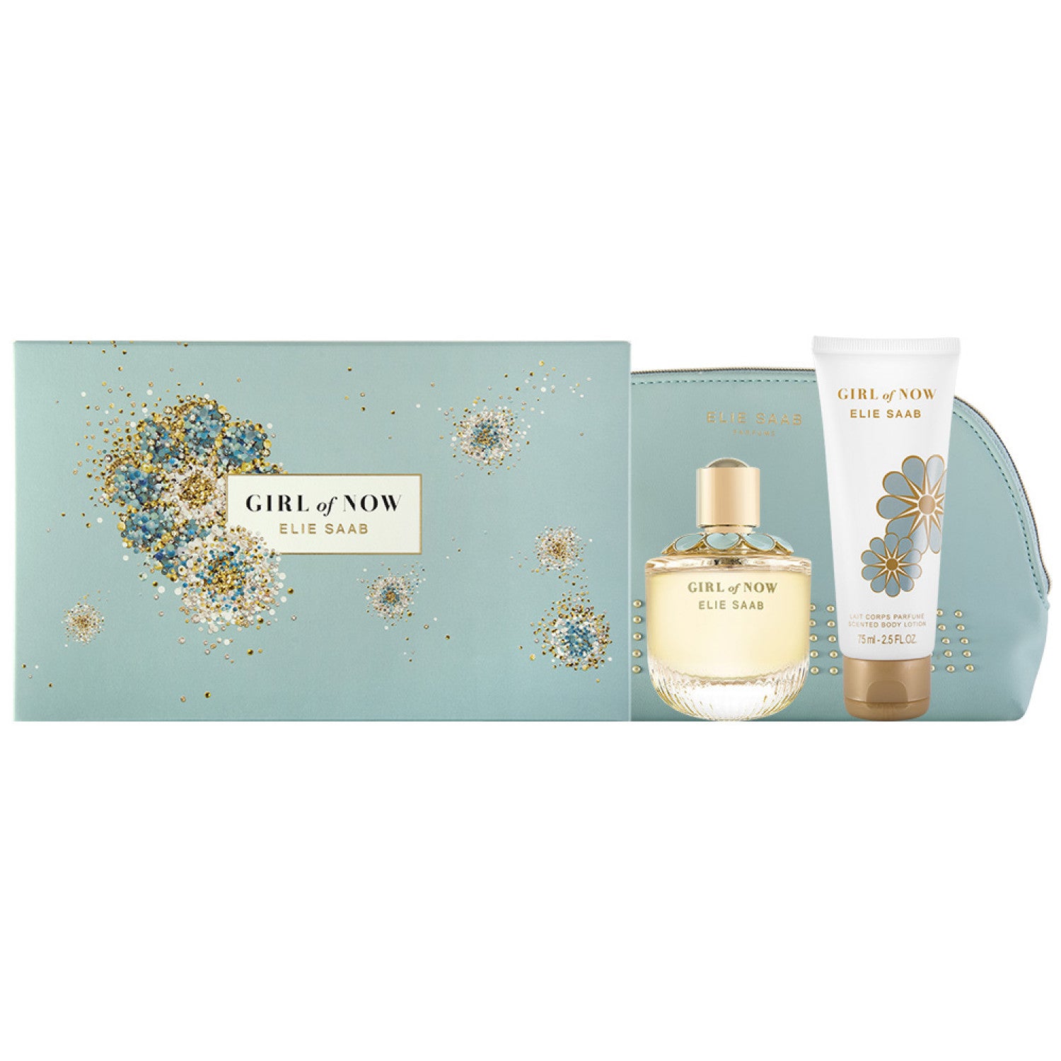 Elie Saab Girl of Now EDP Geschenkset EDP 50 ml + 75 ml Körperlotion + Tasche
